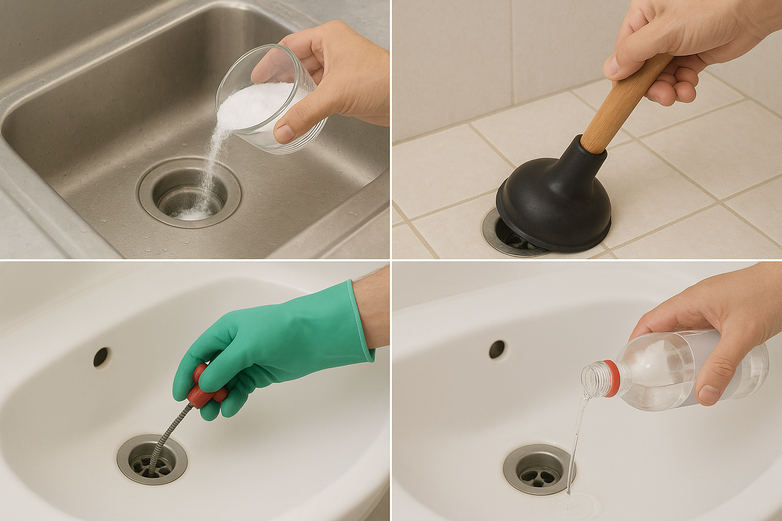 วิธีแก้ไขท่อตัน เบื้องต้น